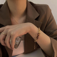 Tortoiseshell Gold Link Bracelet