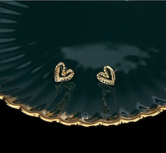 Dainty Lace Heart Earrings