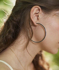 Diamond Hoop Earrings