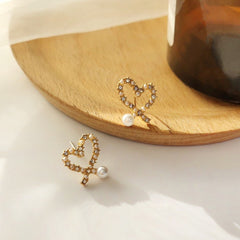 Diamond Heart Studs