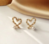 Diamond Heart Studs