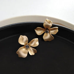 Gold Dogwood Earrings