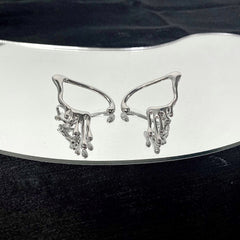 Dripping Metal Elf Ear Cuff