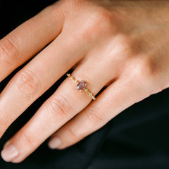 Purple Floral Branches Ring