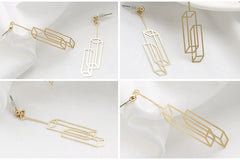 Geometric Cube Earrings