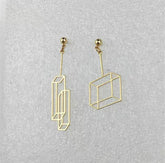Geometric Cube Earrings