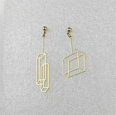 Geometric Cube Earrings