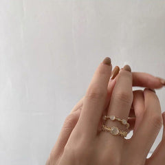 Cat Eye Stone Lace Ring
