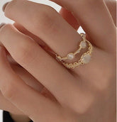 Cat Eye Stone Lace Ring