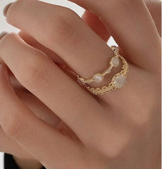 Cat Eye Stone Lace Ring