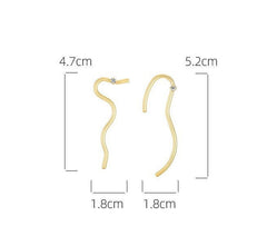 Curvilinear Spark Gold Studs