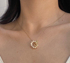 Gold Freshwater Pearl Necklace