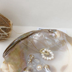 Gold Freshwater Pearl Necklace