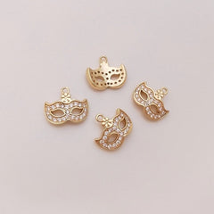 Gold Masquerade Necklace Mardi Gras Gold filled