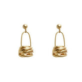 Gold Nest Drop Earrings