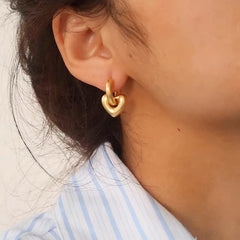 Heart Embrace Hoop Earrings