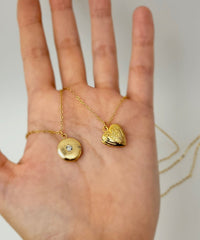 Starburst Heart Locket Necklace