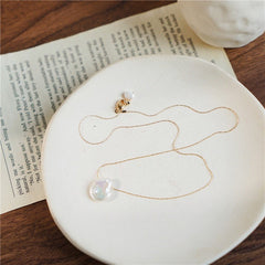 Gold Baroque Pearl Necklace