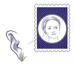 Hi Earrings, Gesture Studs, 925 Sterling Silver