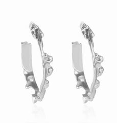 Water Shape Liquid Metal Hoop Earrings
