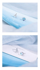 Mini Mermaid Tail Stud Earrings 925 Sterling Silver