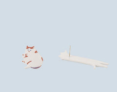 Whimsical Cat Duo Earrings