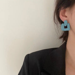 Geometric Floral Dangles Earrings