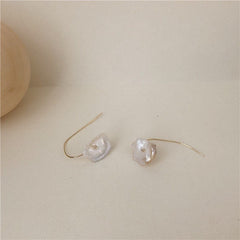 Ethereal Petal Pearl Drop Earrings