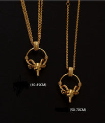 Luxurious Ram Design Real Gold Plated Anti-Tarnish Necklace