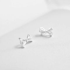 Tiny Bow Stud Earrings | Bow Tie| Sterling Silver| Cute | Best Gift for Her
