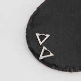 Triangle Hoops| Sterling Silver| Men¡¯s Earrings| Chunky Hoops
