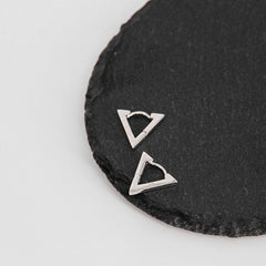 Triangle Hoops| Sterling Silver| Men¡¯s Earrings| Chunky Hoops