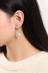 Silver Lily Earrings, Orchid Earrings, Flower Earrings, Dangle Earrings, Sterling Silver, Gifts for her, Elegant