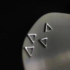 Triangle Hoops| Sterling Silver| Men¡¯s Earrings| Chunky Hoops