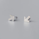 Tiny arrow earrings| Geometric| Studs| Sterling Silver| Simple| Cute