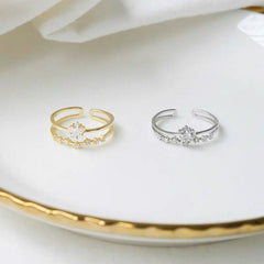 Sterling Silver Star Ring | Adjustable Ring | S925| Double Rings| Big Dipper| Romantic| Best gift for her| Galaxy