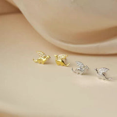 T-Rex studs, Flying dragon earrings, Brachiosaurus studs, Sterling Silver, 14k Gold Plated, Cute, Dinosaur, Tyrannosaur