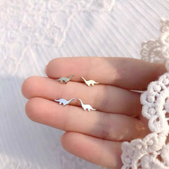T-Rex studs, Flying dragon earrings, Brachiosaurus studs, Sterling Silver, 14k Gold Plated, Cute, Dinosaur, Tyrannosaur