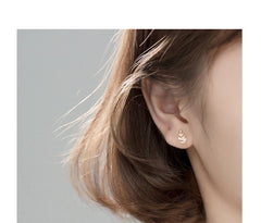 Tiny leaf earrings| Feather studs| Polished| Studs| Sterling Silver| Rose gold