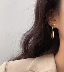 Water Drop Earrings | Sterling Silver| Organic Shape| Minimalist Jewelry | Simple Gold Earrings