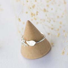 Tiny bird and branch leaf earrings, Studs, Sterling Silver, Mismatched earrings, Gifts for kids, Cutest.