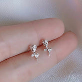 Tiny Flower Earrings| Sterling Silver Rose Studs| Floral| Flower| Elegant | Cute| Dainty| Gift for her| Love