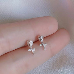 Tiny Flower Earrings| Sterling Silver Rose Studs| Floral| Flower| Elegant | Cute| Dainty| Gift for her| Love