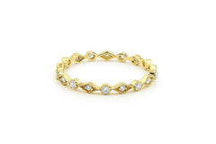 Skinny geometric diamond gold ring |Boho stacking ring | Minimalist | Tiny diamond ring |