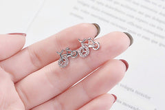 Tiny bicycle earrings| Bike Studs| Sterling Silver| Gifts for kids| Cutest.