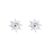 Sun Earrings | Sunflower Studs| Floral| Flower| Sterling Silver| Cute| Dainty| Sapphire