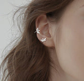 Tiny dragonfly ear cuffs| Sterling Silver