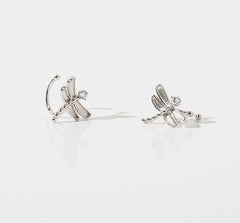 Tiny dragonfly ear cuffs| Sterling Silver