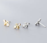 Tiny Bee Earrings, Bumblebee studs, Sterling Silver