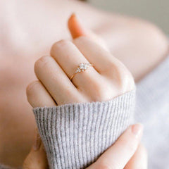 Skinny diamond ring |Boho stacking ring | Minimalist | Princess cut